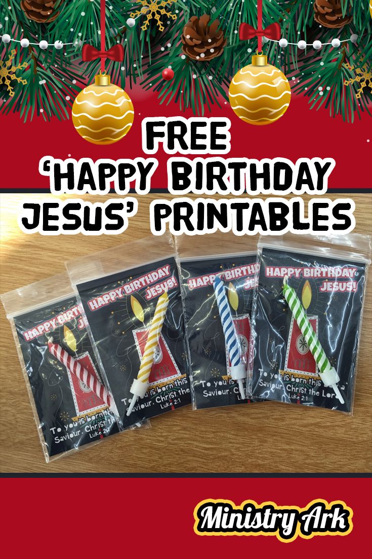 'Happy Birthday Jesus' Christmas Candle Printable • MinistryArk