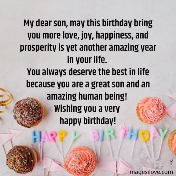 Happy Birthday Son Images With Quotes, Wishes, Messages