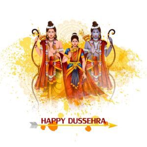 Happy Dussehra Background Showing Festival Of India Stock Vector , Illustration  Images