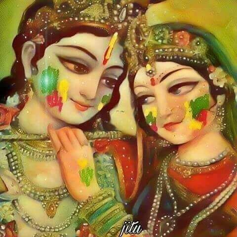 Happy Holi Radha Krishna HD Wallpaper