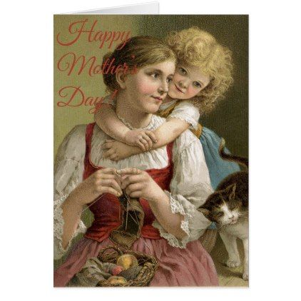 Happy Mothers Day Vintage Mother Child Card Zazzle
