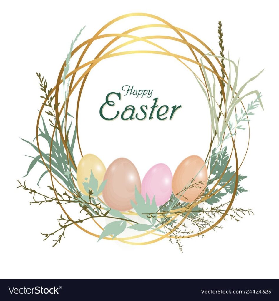 Happy Easter Card Vector Image On Vectorstock