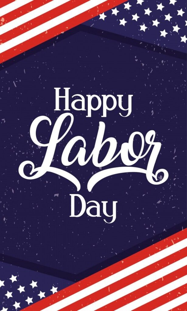 Happy Labor Day Celebration With Usa Flag | Vector