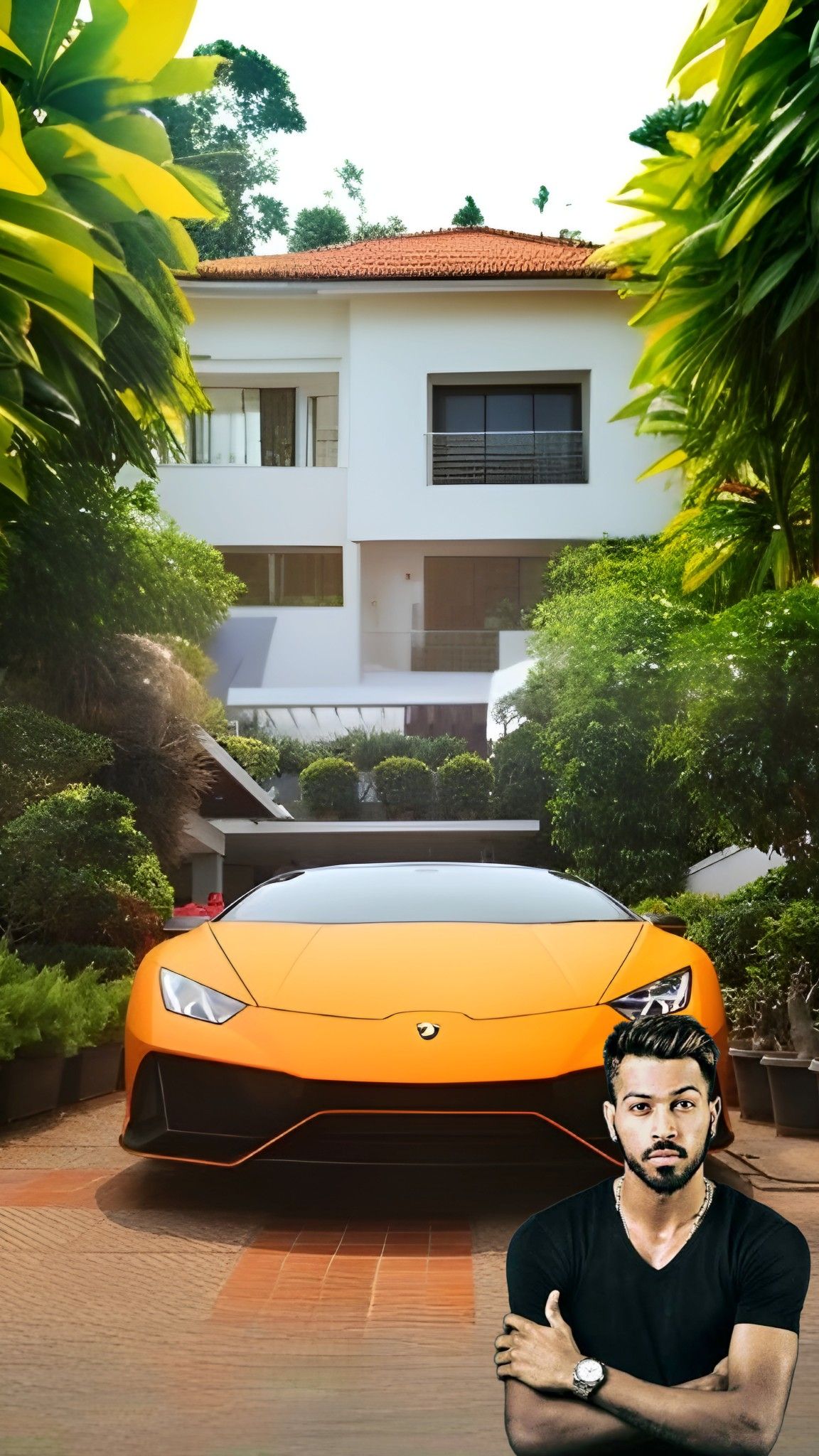 Hardik Pandya , Lamborghini Huracan Evo HD Wallpaper