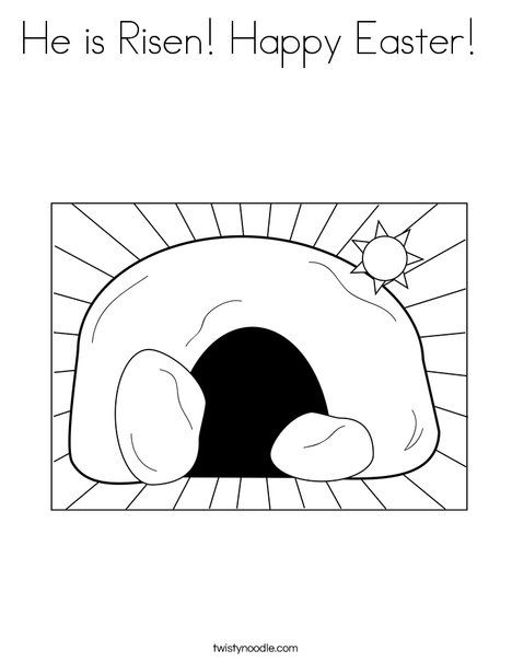 He Is Risen Happy Easter Coloring Page Tracing Images