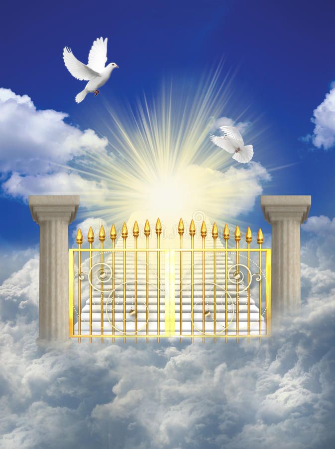 Heaven stock image. Image of birds, clouds, gate, heaven - 13547389