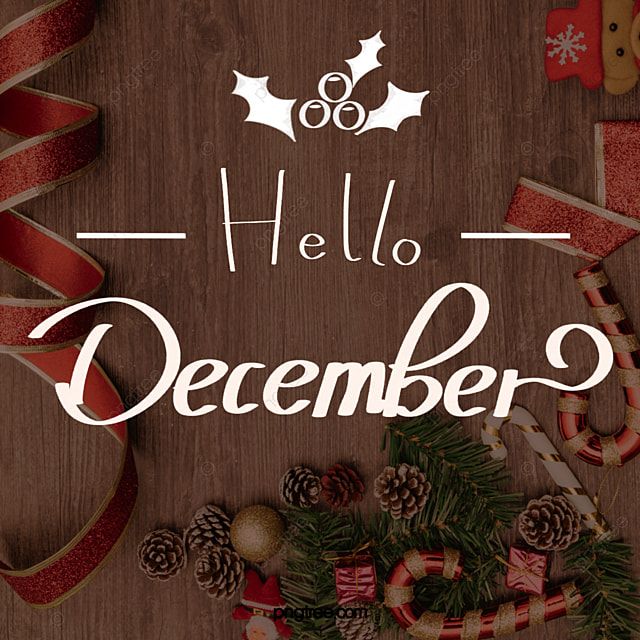 Hello December PNG Picture, Fresh And Simple Hello December Font, Hello, Decembe