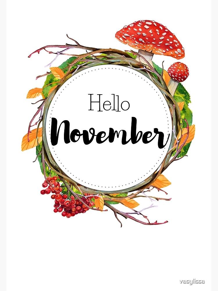 &Quot;Hello November - Monthly Cover For Planners, Bullet Journals&Quot; Metal Print For S