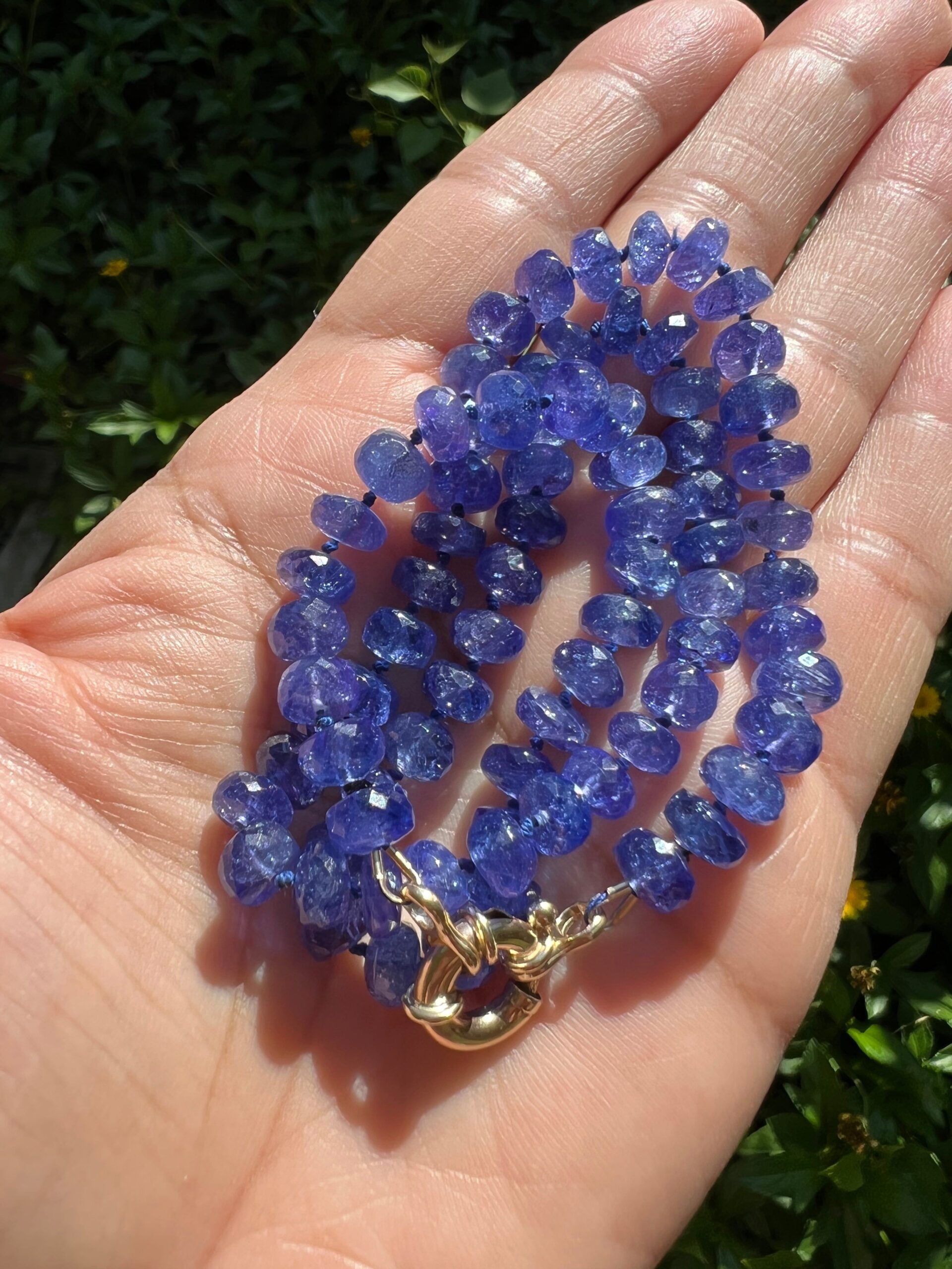 Helotes Prestige Collection , Amazing Violet Tanzanite 18” Necklace with