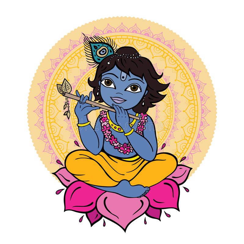 Hindu God Krishna Stock Vector Illustration Of Shanti 41147885