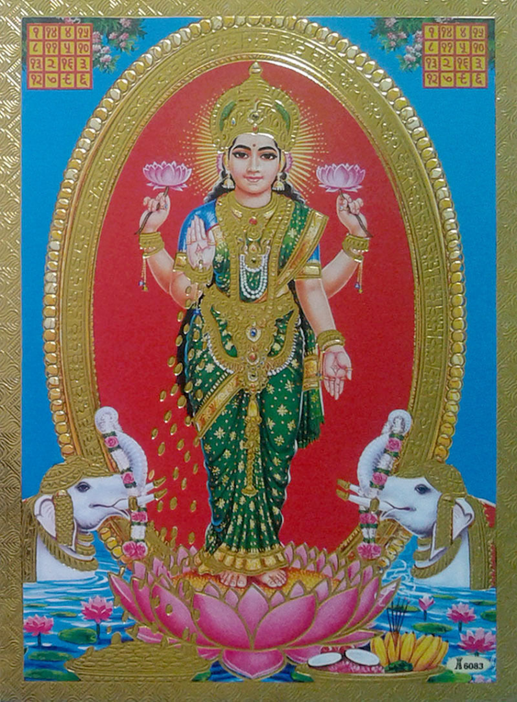 Hindu Goddess Lakshmi Laxmi Maa Mata Devi Idol Statue For