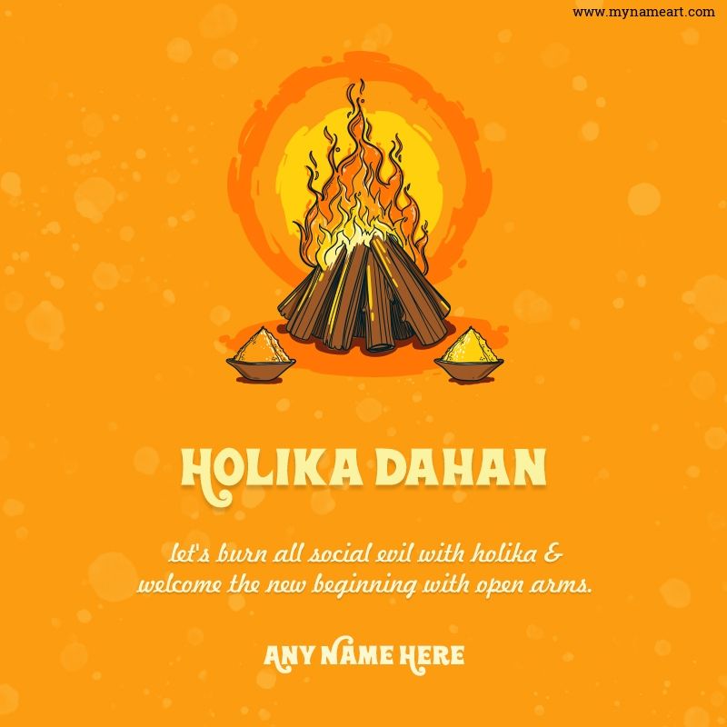 Holika Dahan Wishes With Name Images