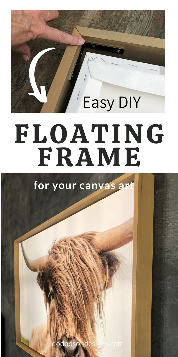 How To DIY A Wood Floating Frame For Canvas