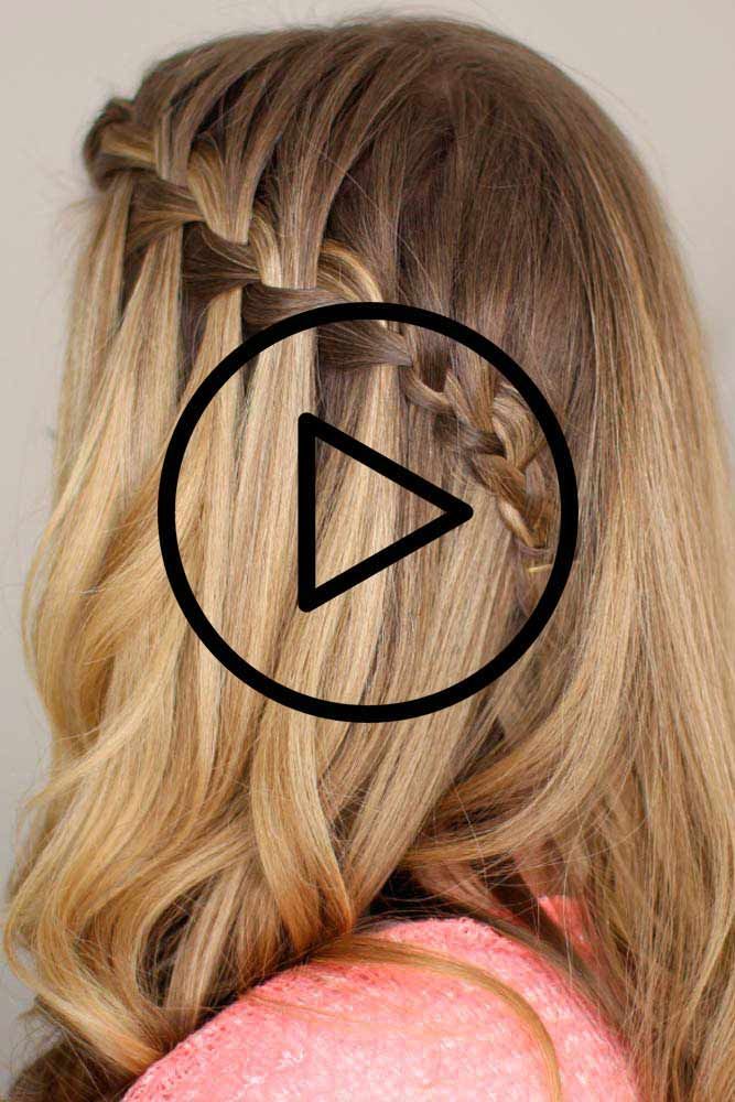 How To Do A Waterfall Braid Step By Step Images