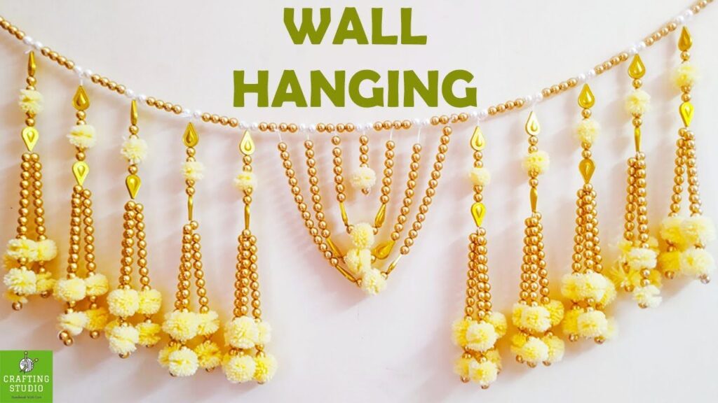 How To Make Wall Hanging Thoranam Pom Poms