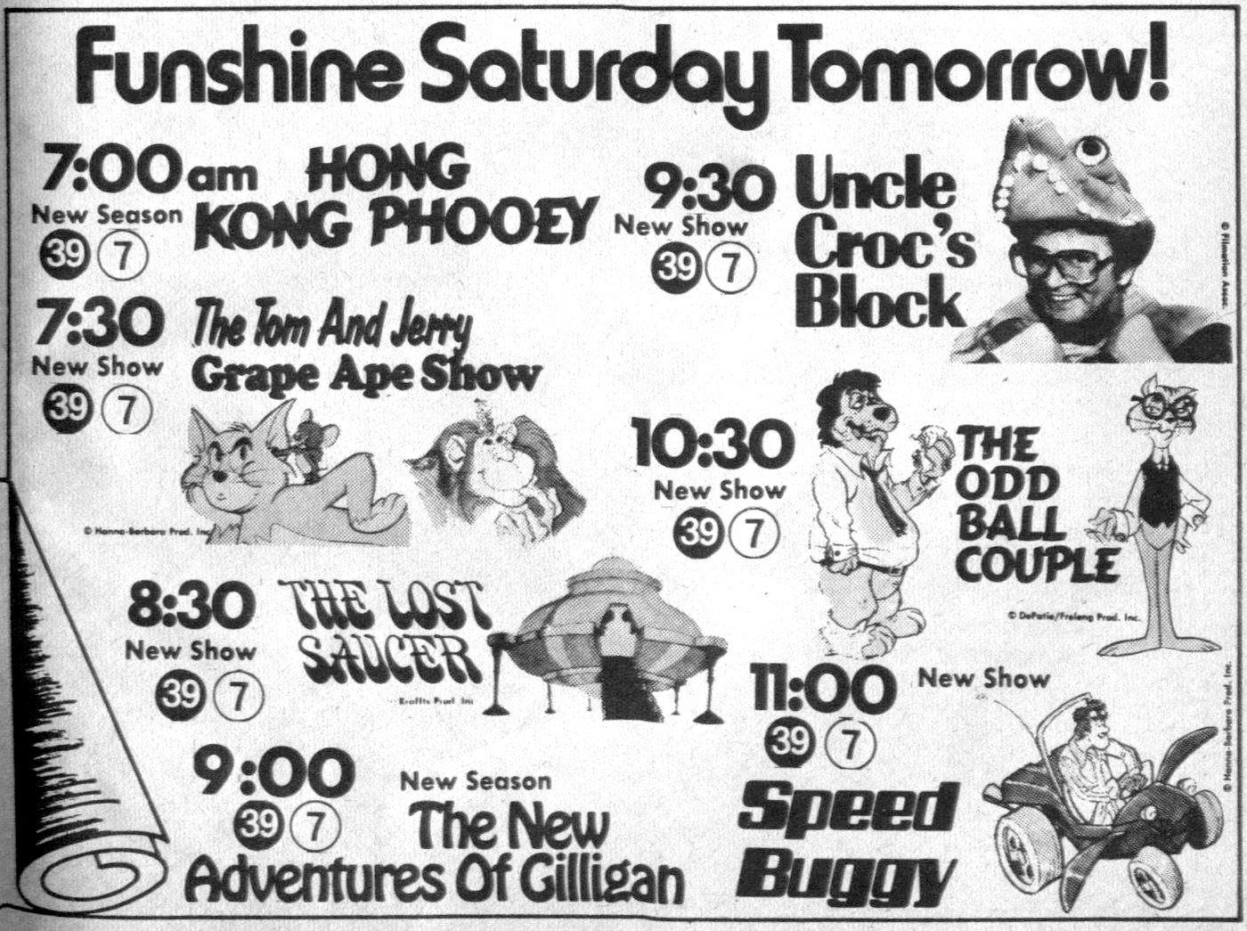 How many of these vintage Saturday morning cartoons & TV shows can you remember?