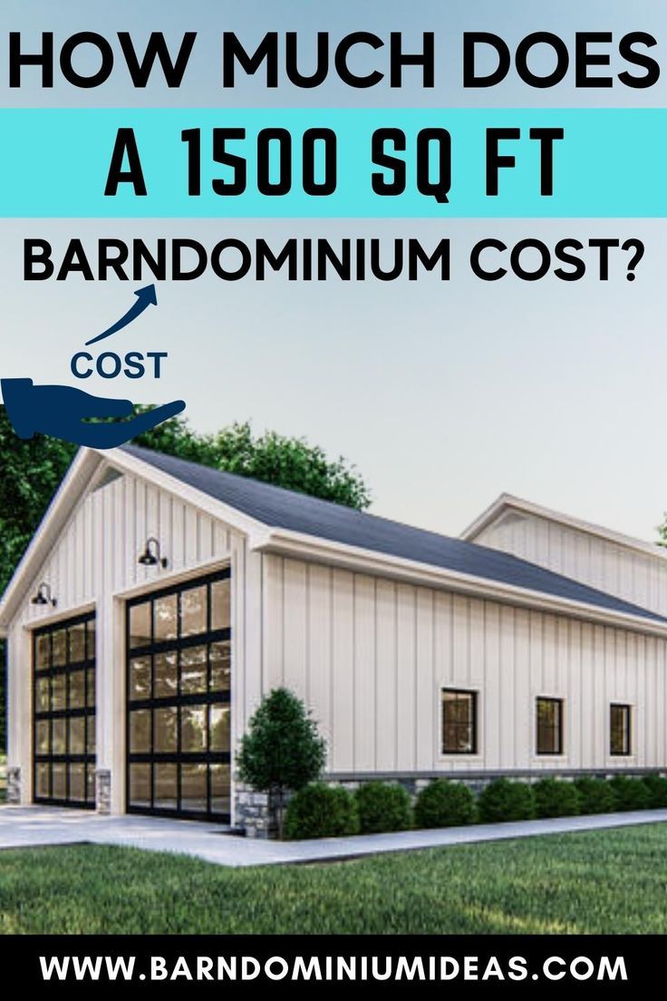 How much does a 1500 sq ft Barndominium cost?