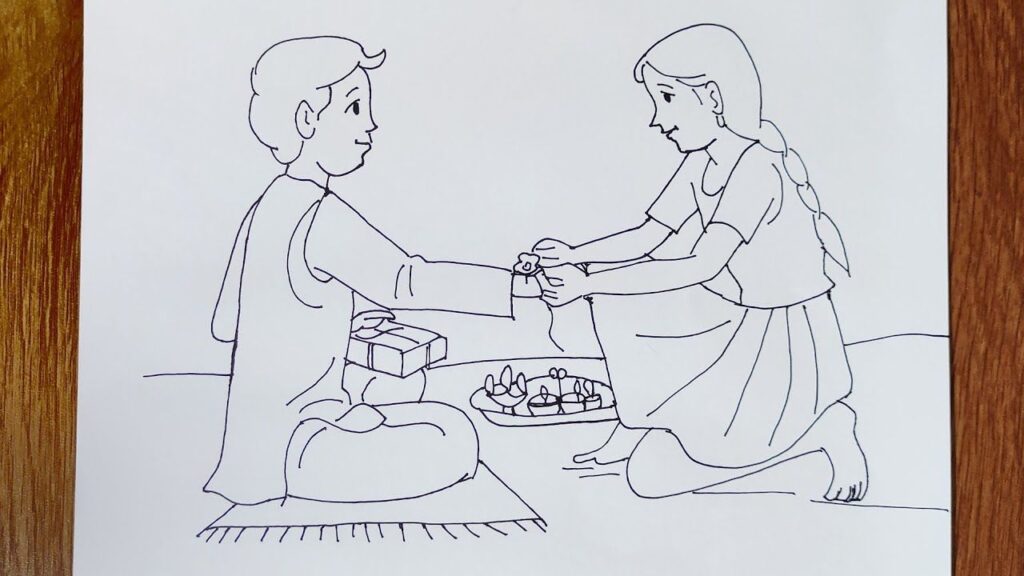 How To Draw Raksha Bandhan For Beginners | Raksha Bandhan Drawing | Sketches
