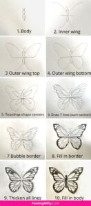 How to Draw a Butterfly Easy,Peasy , Fast , {for kids, teens , adults} Images