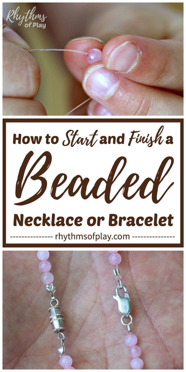 How to Make (Start and Finish) a Beaded Necklace or