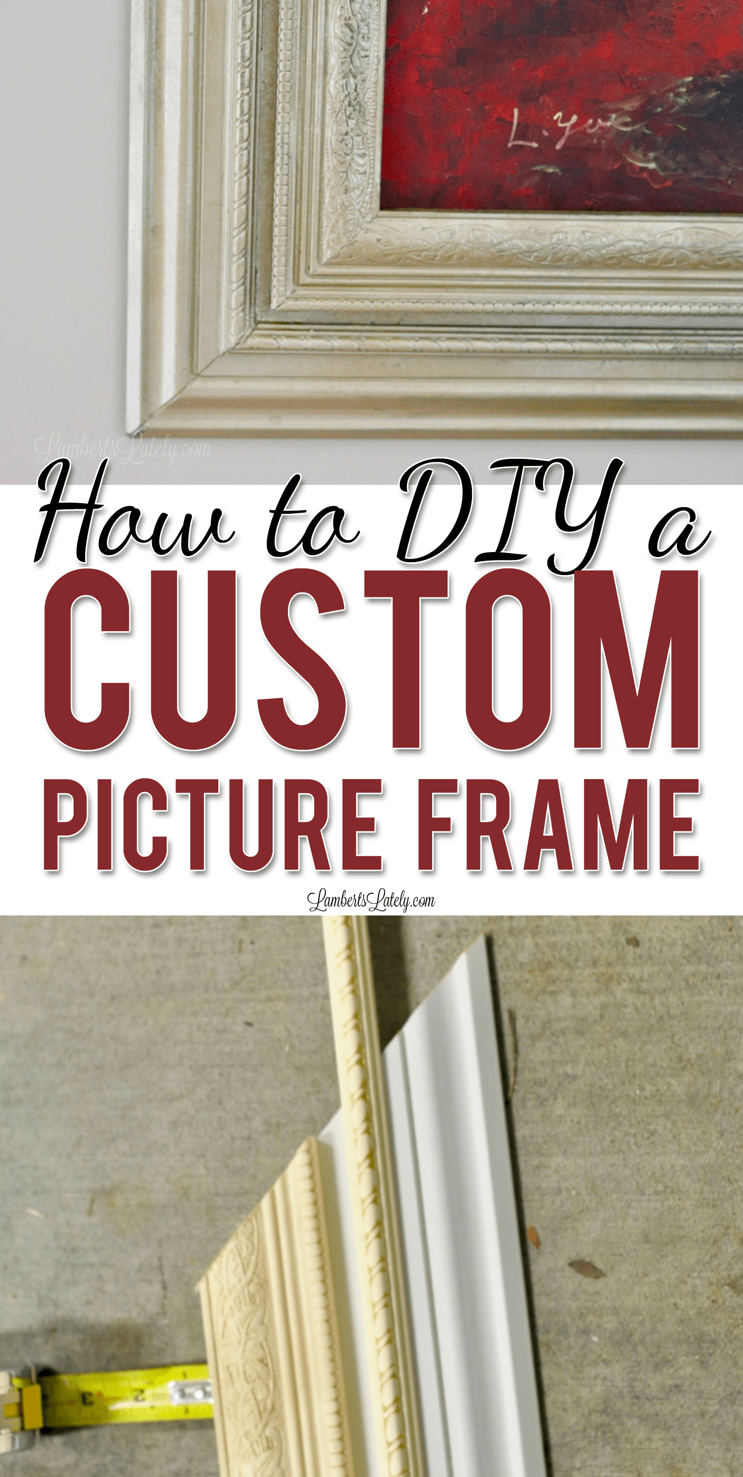 How to Make a DIY Picture Frame with Wood Molding