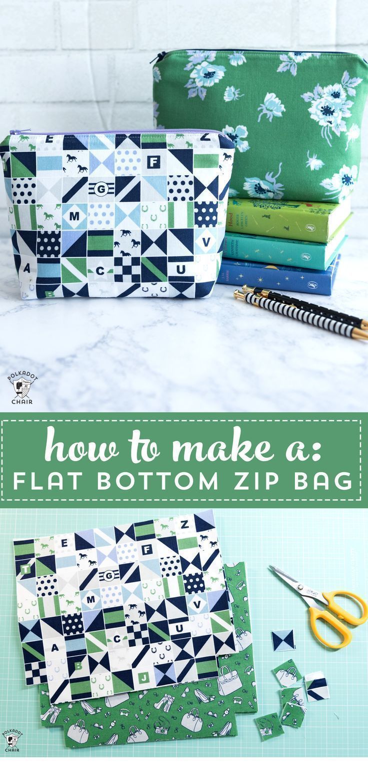 How to Sew a Zip Pouch with a Flat Bottom | Polka Dot Chair