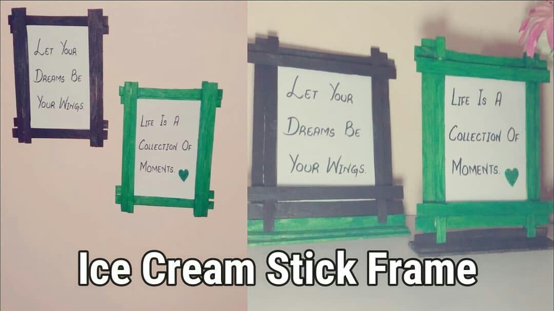 How to make Ice Cream Stick Frame | Popsicle Stick