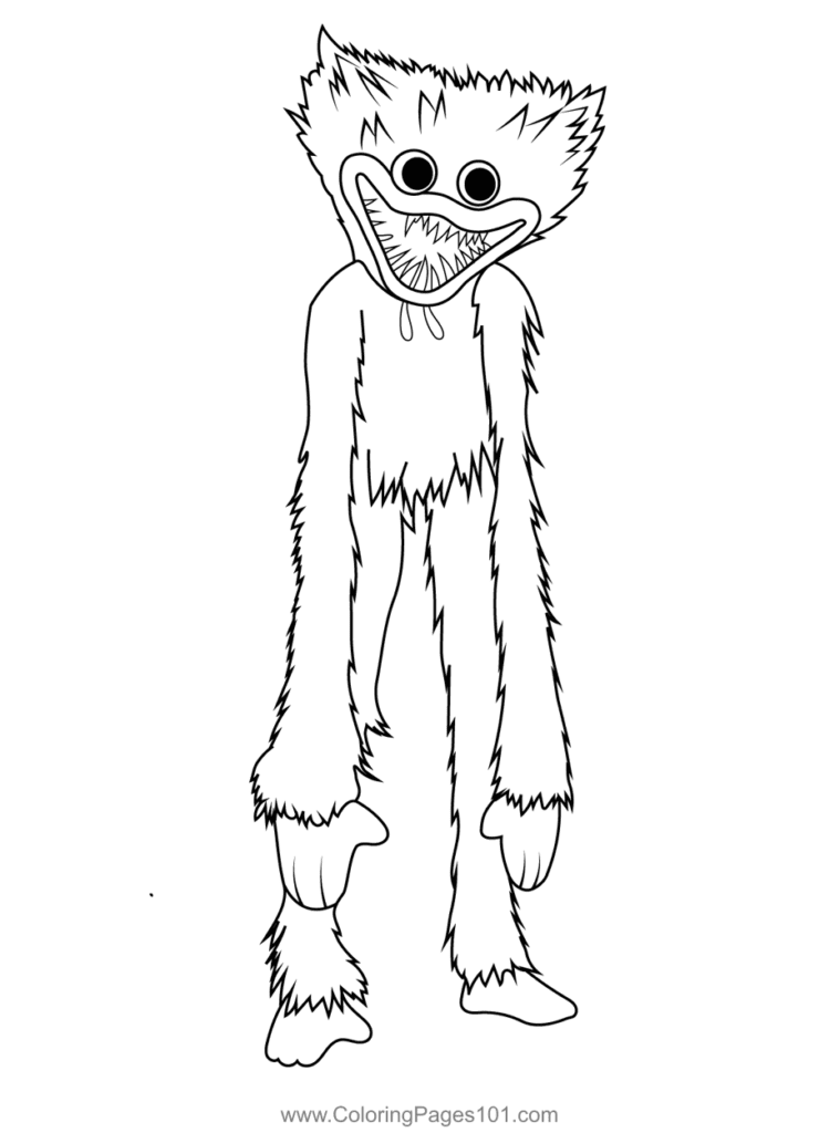 Huggy Wuggy Evil Laughter Poppy Playtime Coloring Page Images