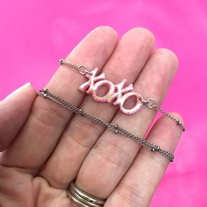 Hugs and Kisses XOXO Necklace Created with Your Cricut Machine