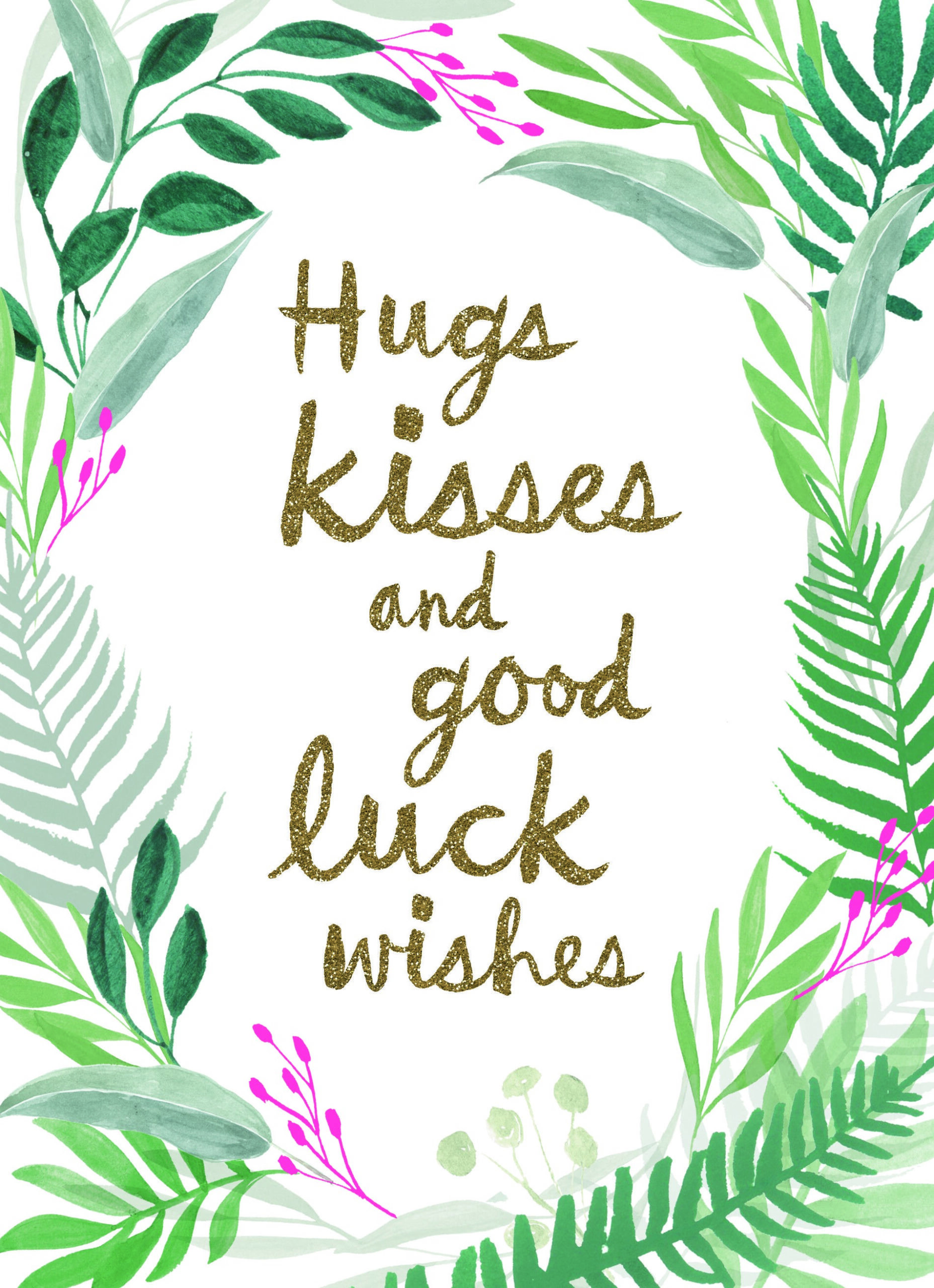 Hugs kisses and good luck wishes | Hallmark