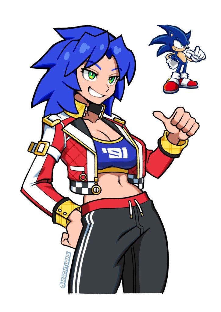 Human Female Sonic By @Machturne On Twitter Images