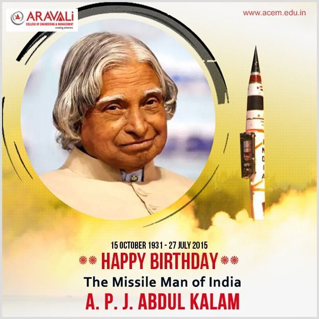 Humble Tributes To Former President Dr Apj Abdul Kalam On His Birth Anniversary.