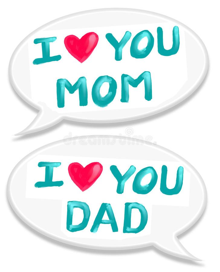 I love mom dad stock illustration. Illustration of care - 11434657