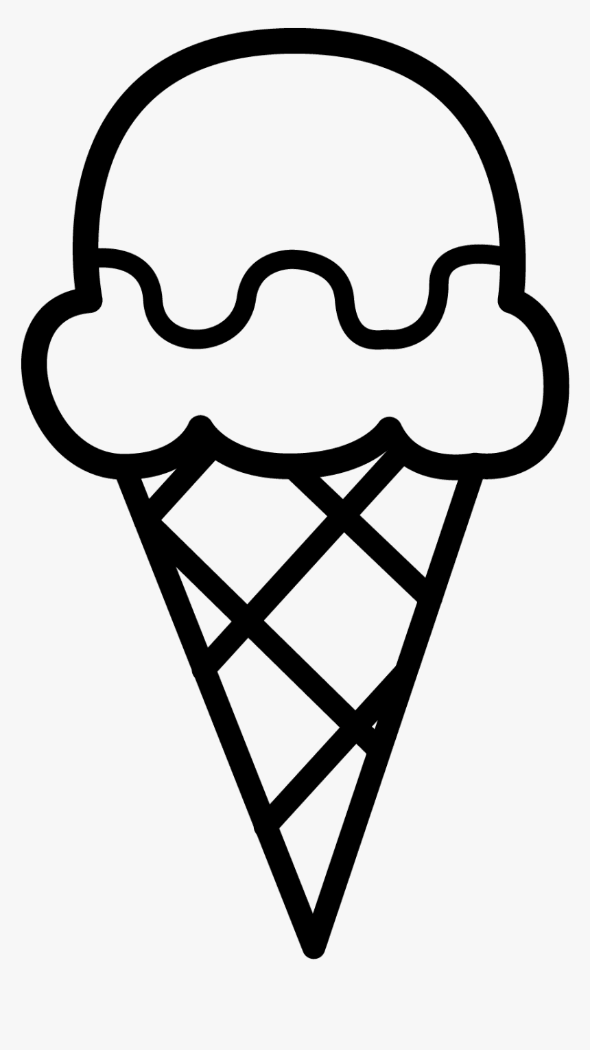 Ice Cream Cone Clipart , Png Download - Ice Cream Clipart Black And White Png, T