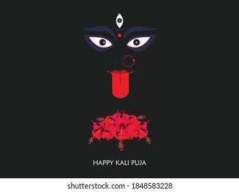 Illustration Maa Kali Welcome Goddess Kali Stock Vector (Royalty Free) 184858322