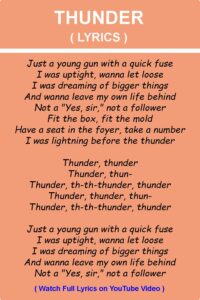 Imagine Dragons , Thunder (Lyrics) Images