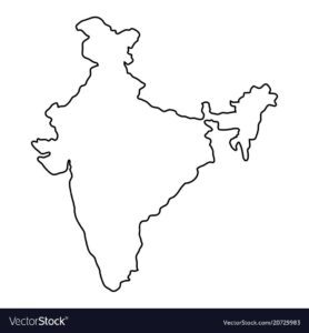 India map of black contour curves vector  on VectorStock HD Wallpaper