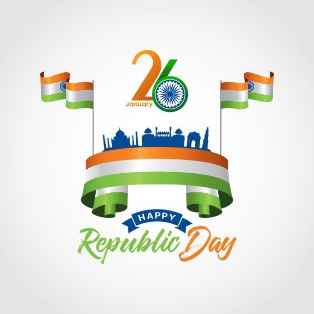 Indian Republic Day Vector Hd Png Images, Indian Republic Day 26 January, Flag O