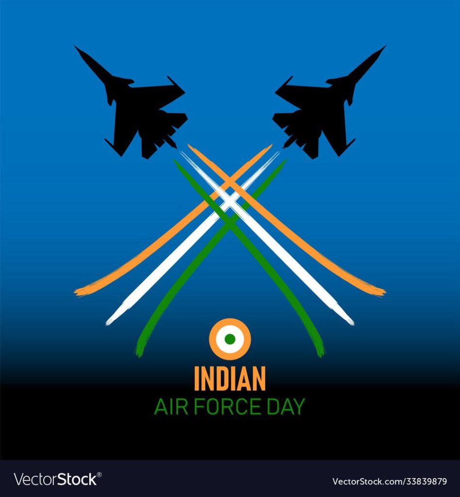 Indian Air Force Day Observed On October 8 Vector On