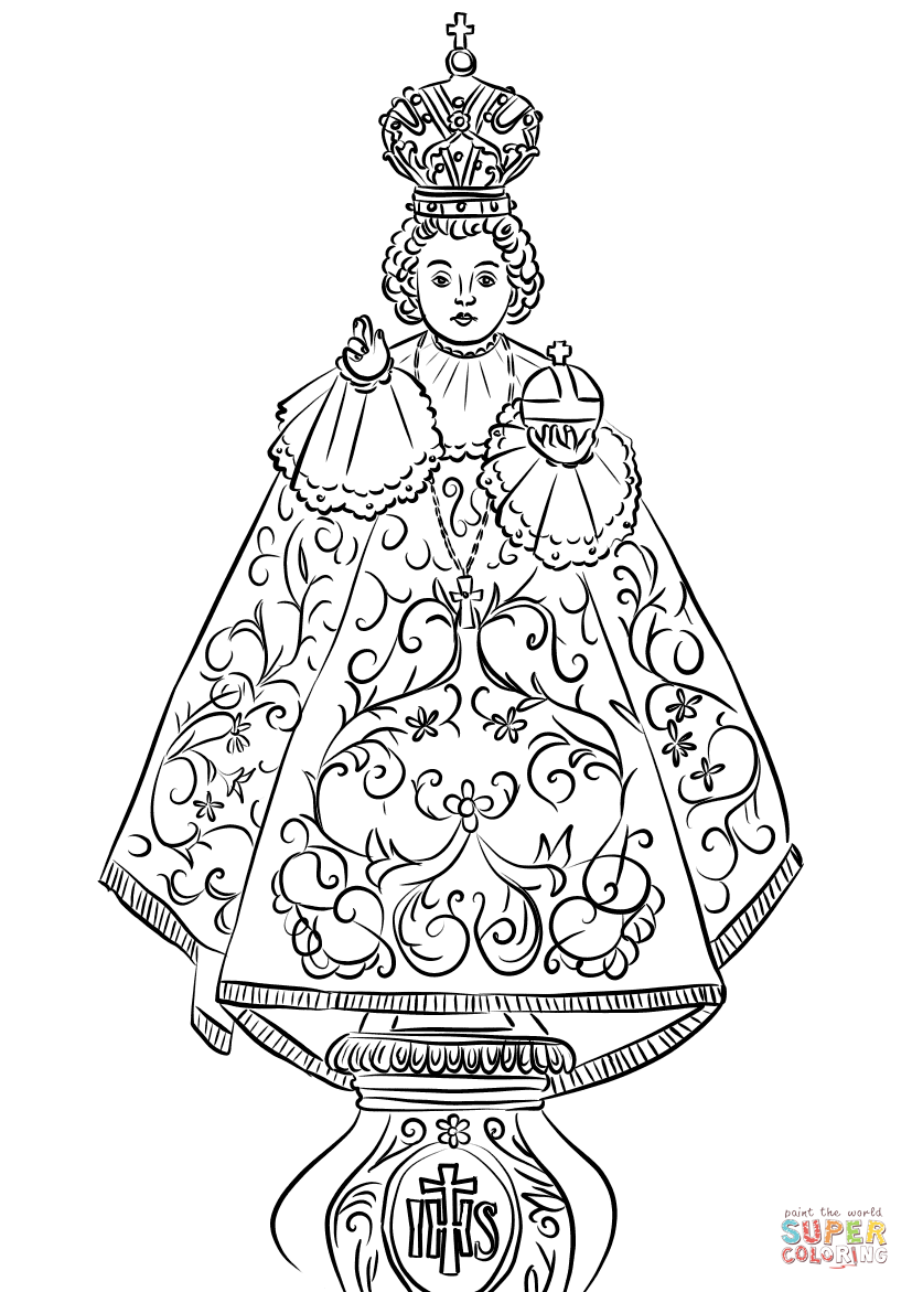 Infant Jesus of Prague coloring page | Free Printable Coloring
