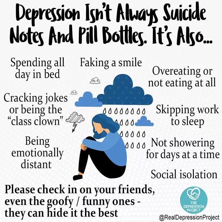 [Infographic] Depression Isn’t Always Suicide Notes And Pill Bottles. It’s Also…