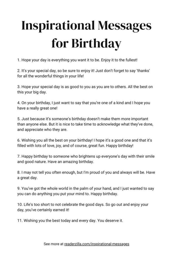 Inspirational Messages For Birthday | Happy Birthday Quotes For Friends, Happy B
