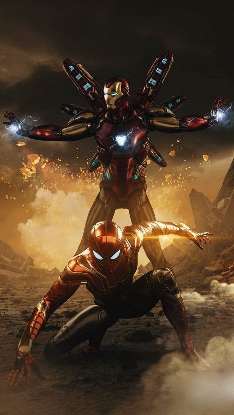 Iron Spidey and Iron Man iPhone Wallpaper - iPhone Wallpapers | Iron man spiderm