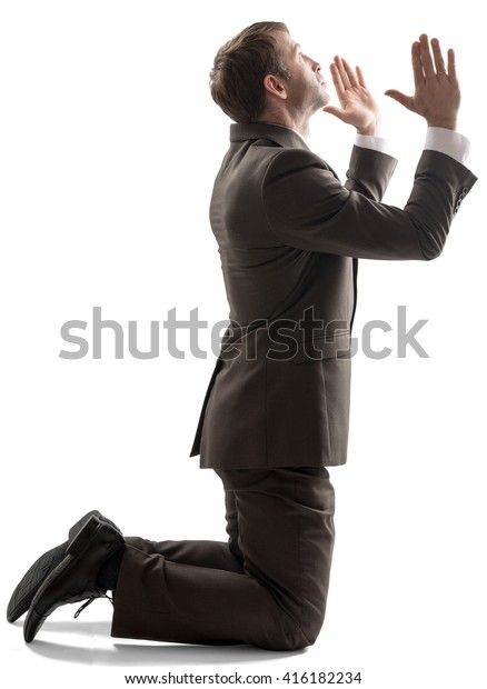 Isolated Business Man Pray Position On库存照片416182234 | Shutterstock