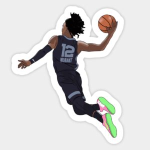 Ja Morant Big Air Dunk Memphis Basketball Sticker | Ja,morant HD Wallpaper