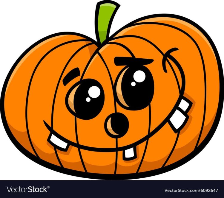 Jack Halloween Pumpkin Cartoon Vector On Vectorstock Images