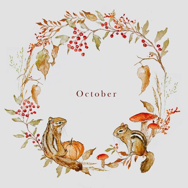 Jane Carkill Illustration on Instagram: "Welcome October  . . . . . . . . . . .