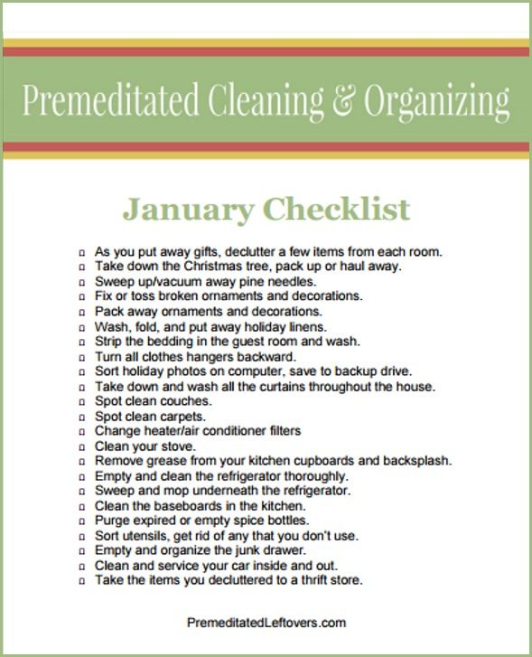 January Cleaning Checklist How To Restore Order After The Holidays