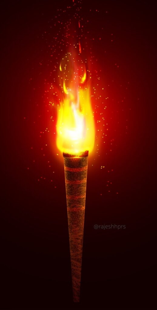 Jeetike ,Fire Lamp  Art By Rajesh Hp