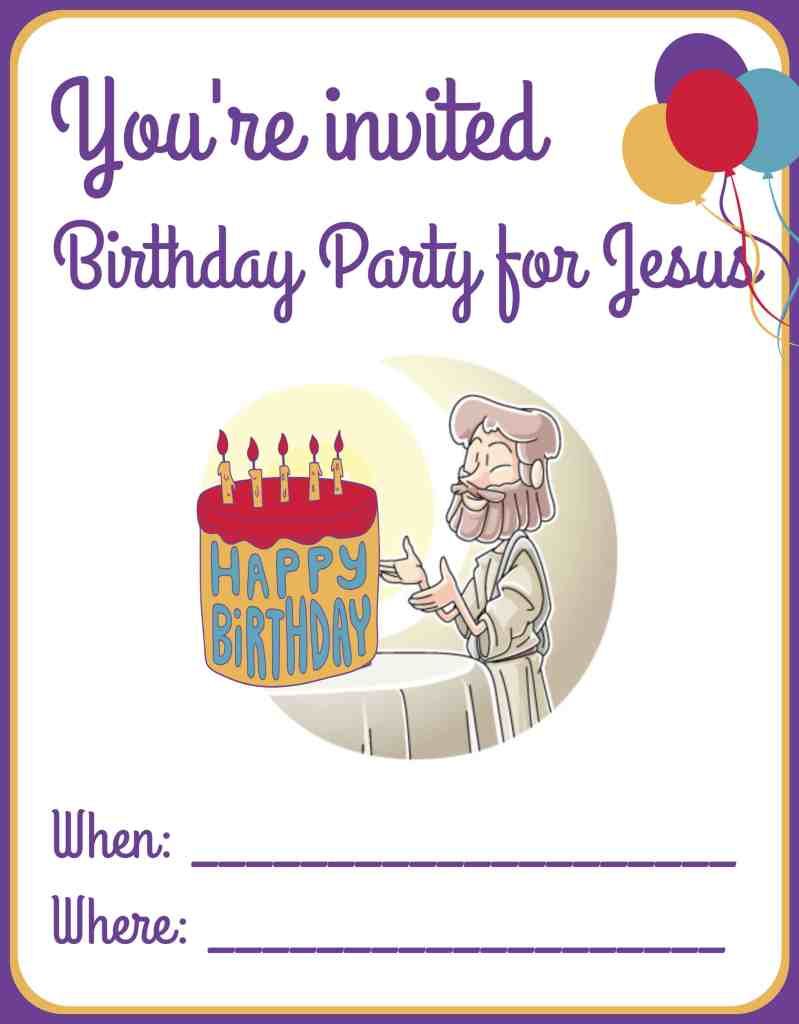 Jesus Birthday Party (Ideas, Invitations, Games) Happy Birthday Jesus for Kids